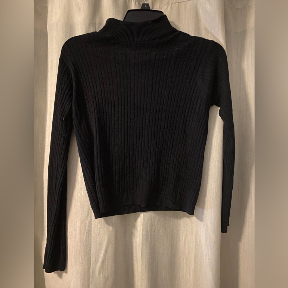 Cute Tight Black Turtleneck